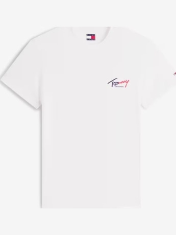 Tommy Jeans tshirt bianca uomo maxi logo