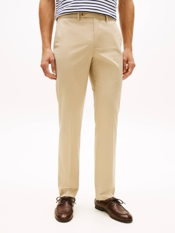 Tommy Hilfiger pantalone beige uomo mini logo