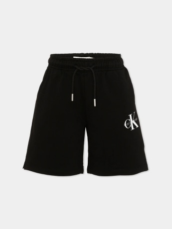 Calvin Klein shorts nero bambino maxi logo
