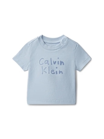Calvin Klein tshirt celeste neonata maxi logo