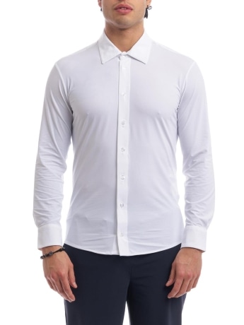 Save The Duck camicia bianca uomo mini logo