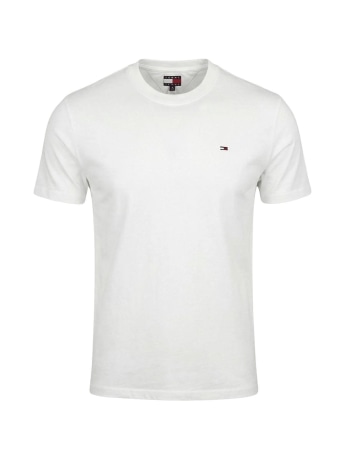 Tommy Jeans tshirt bianca uomo mini logo