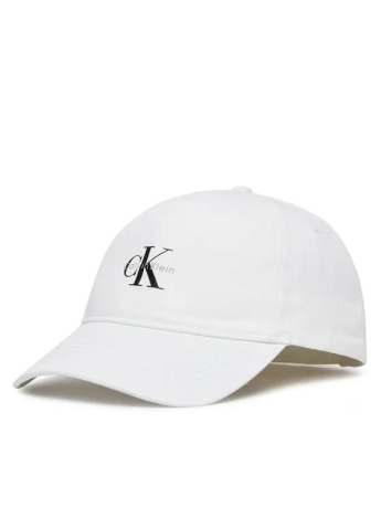 Calvin Klein cappello bianco uomo unisex logo sul davanti