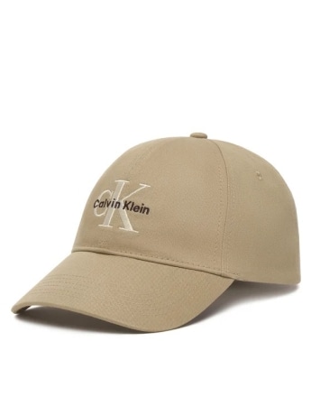 Calvin Klein cappello beige uomo unisex logo sul davanti