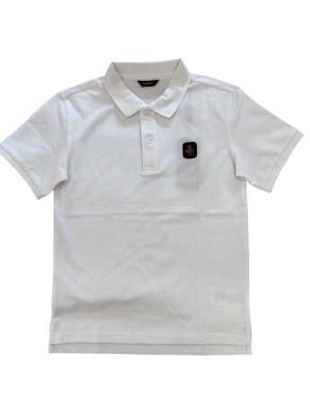 Refrigiwear polo bianca bambino mini logo