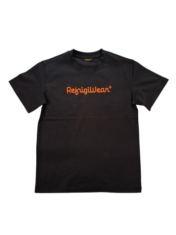 Refrigiwear thirt nera bambino logo sul davanti
