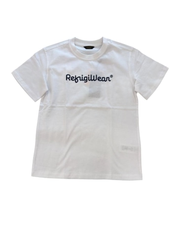 Refrigiwear tshirt bianca bambino logo sul davanti