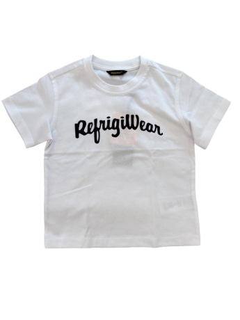 Refrigiwear tshirt bianca bambino maxi logo