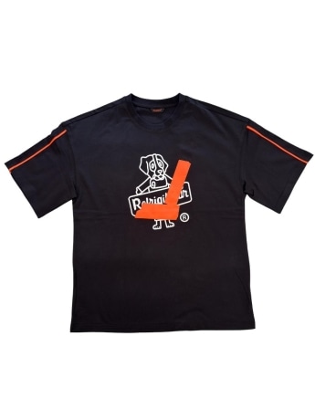 Refrigiwear tshirt nera bambino maxi logo