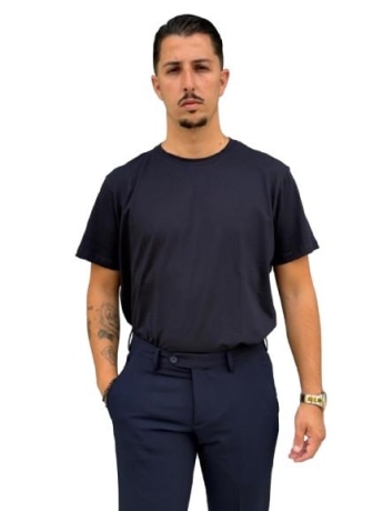 Kaufmann tshirt blu uomo in cotone