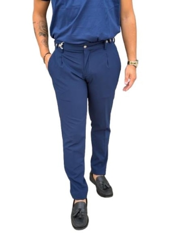 Kaufmann pantalone blu uomo in cotone