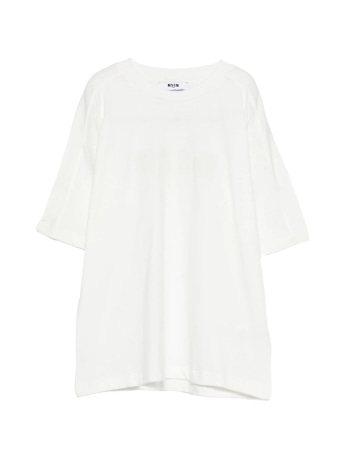 Msgm tshirt bianca bambino logo sul davanti
