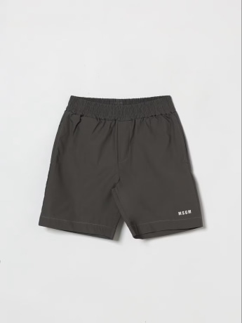Msgm shorts grgigio scuro bambino mini logo