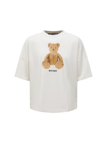 Palm Angels tshirt bianca donna maxi logo