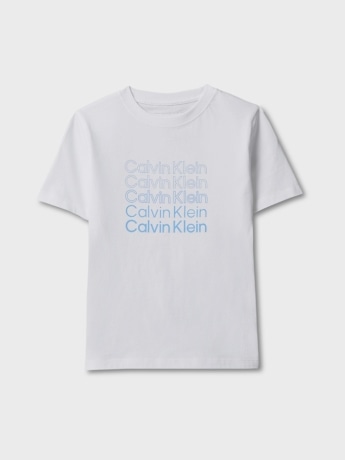 Calvin Klein tshirt bianca bambino logo lettering