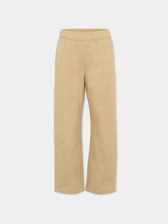 Trussardi pantalone beige bambino mini logo