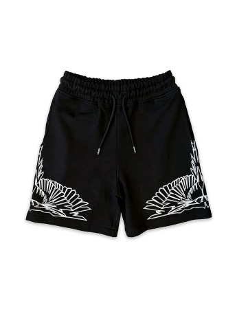 Marcelo Burlon shorts nero uomo maxi logo
