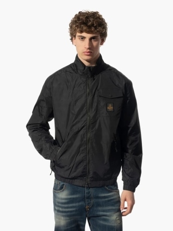 Refrigiwear giubbotto nero uomo mini logo
