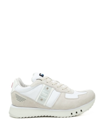 Blauer scarpe bianche uomo logo sul lato