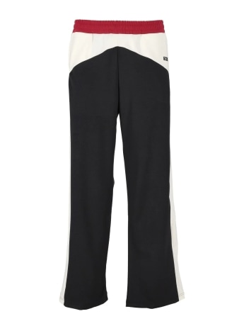 Gcds pantalone nero uomo mini logo