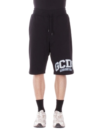 Gcds shorts nero uomo maxi logo
