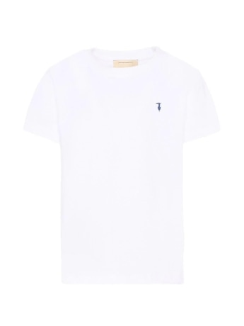 Trussardi tshirt bianca bambino mini logo