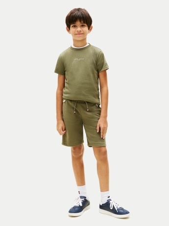 Tommy Hilfiger set verde militare bambino mini logo