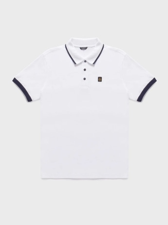 Refrigiwear polo bianca uomo mini logo