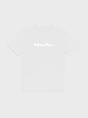 Refrigiwear tshirt bianca uomo logo lettering