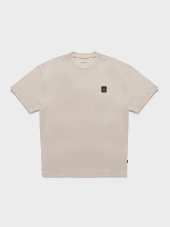 Refrigiwear tshirt beige uomo mini logo