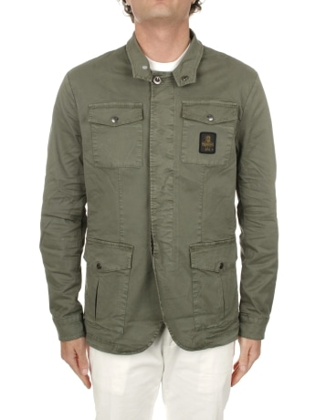 Refrigiwear giubbotto verde scuro uomo mini logo