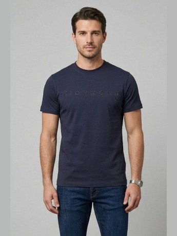 Richmond tshirt blu navy maxi logo