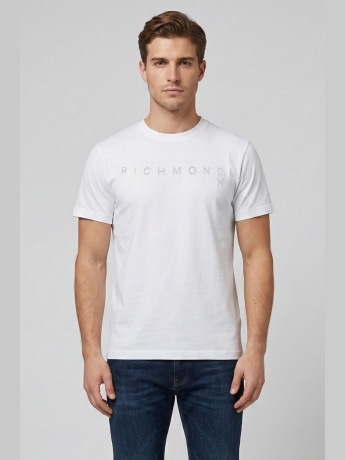 Richmond tshirt bianca uomo maxi logo