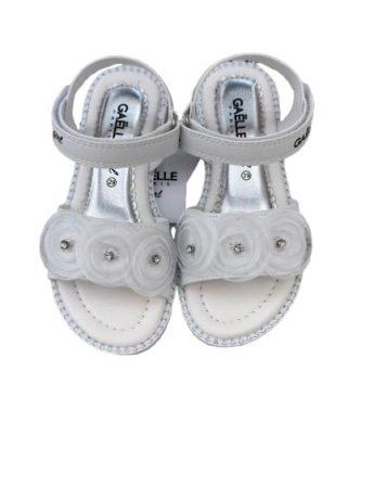 Gaelle scarpe bianche bambina logo sul lato