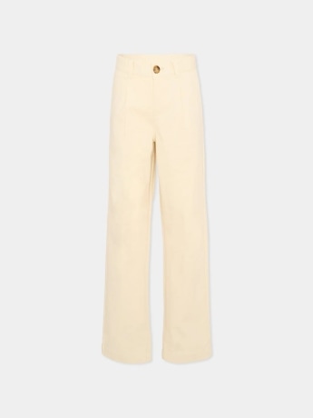 Trussardi pantalone beige bambino mini logo