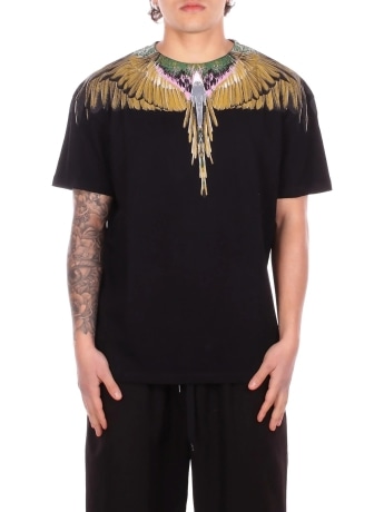 Marcelo Burlon tshirt nera uomo maxi logo