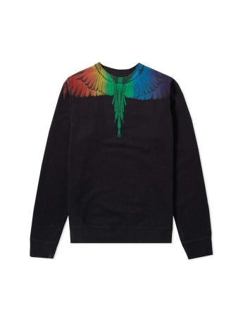 Marcelo Burlon felpa nera bambino maxi logo