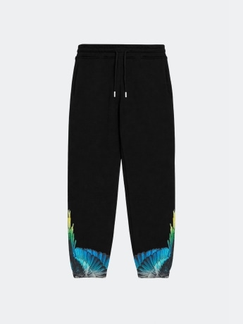 Marcelo Burlon pantalone nero bambino logo sul fondo