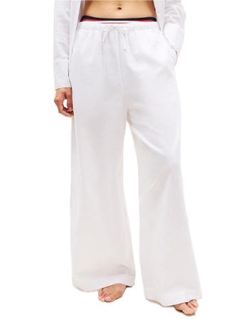 Tommy Hilfiger pantalone bianco donna mini logo