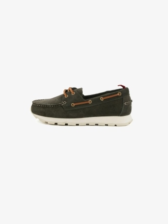 Sun68 scarpe verde militare uomo mocassino mini logo