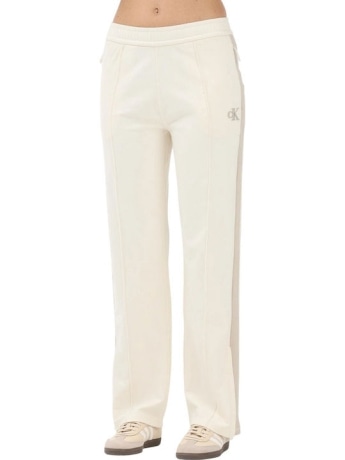 Calvin Klein pantalone tuta crema donna mini logo