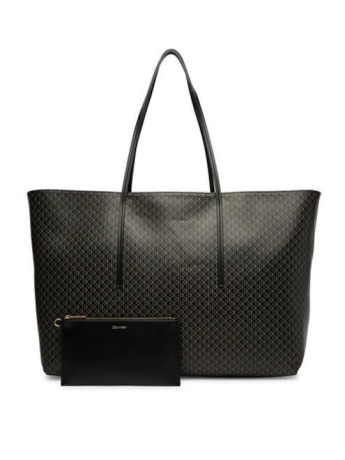 Calvin Klein borsa nera donna logo all over