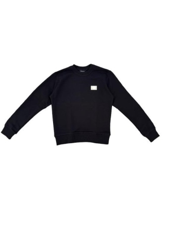 G2firenze felpa nera bambino maxi logo oro