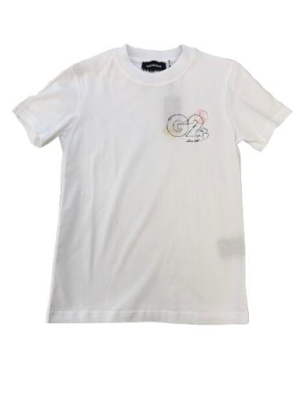 G2firenze tshirt bianca bambino maxi logo