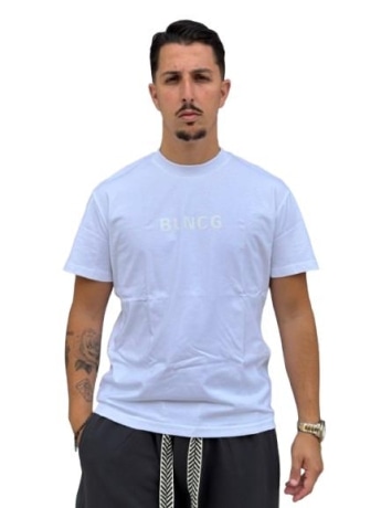 Blncg tshirt bianca uomo logo sul davanti