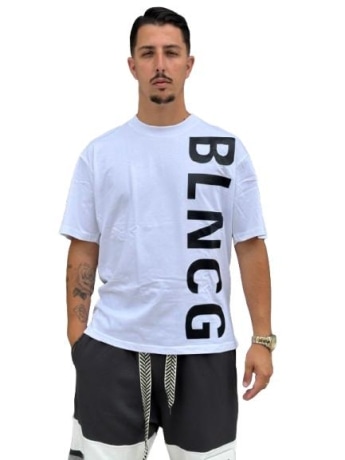 Blncg tshirt bianca uomo maxi logo