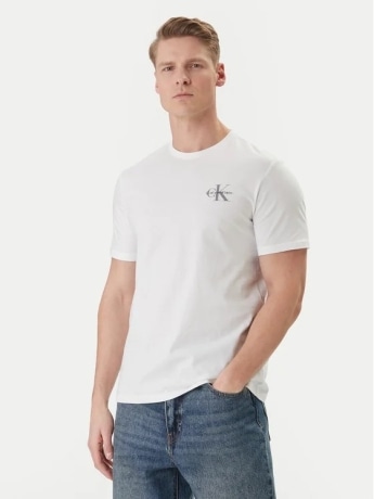 Calvin Klein tshirt bianca uomo mini logo