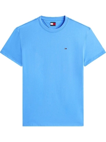 Tommy Jeans tshirt azzurra uomo mini logo