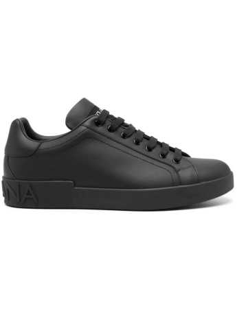Dolce & Gabbana scarpe nere uomo logo sul retro
