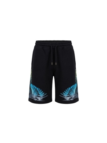 Marcelo Burlon shorts nero bambino maxi logo blu